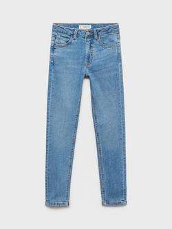 Mango Kids' Five Pocket Skinny Jeans, Mid Blue