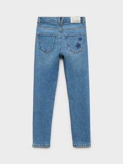 Mango Kids' Five Pocket Skinny Jeans - view 2, Mid Blue