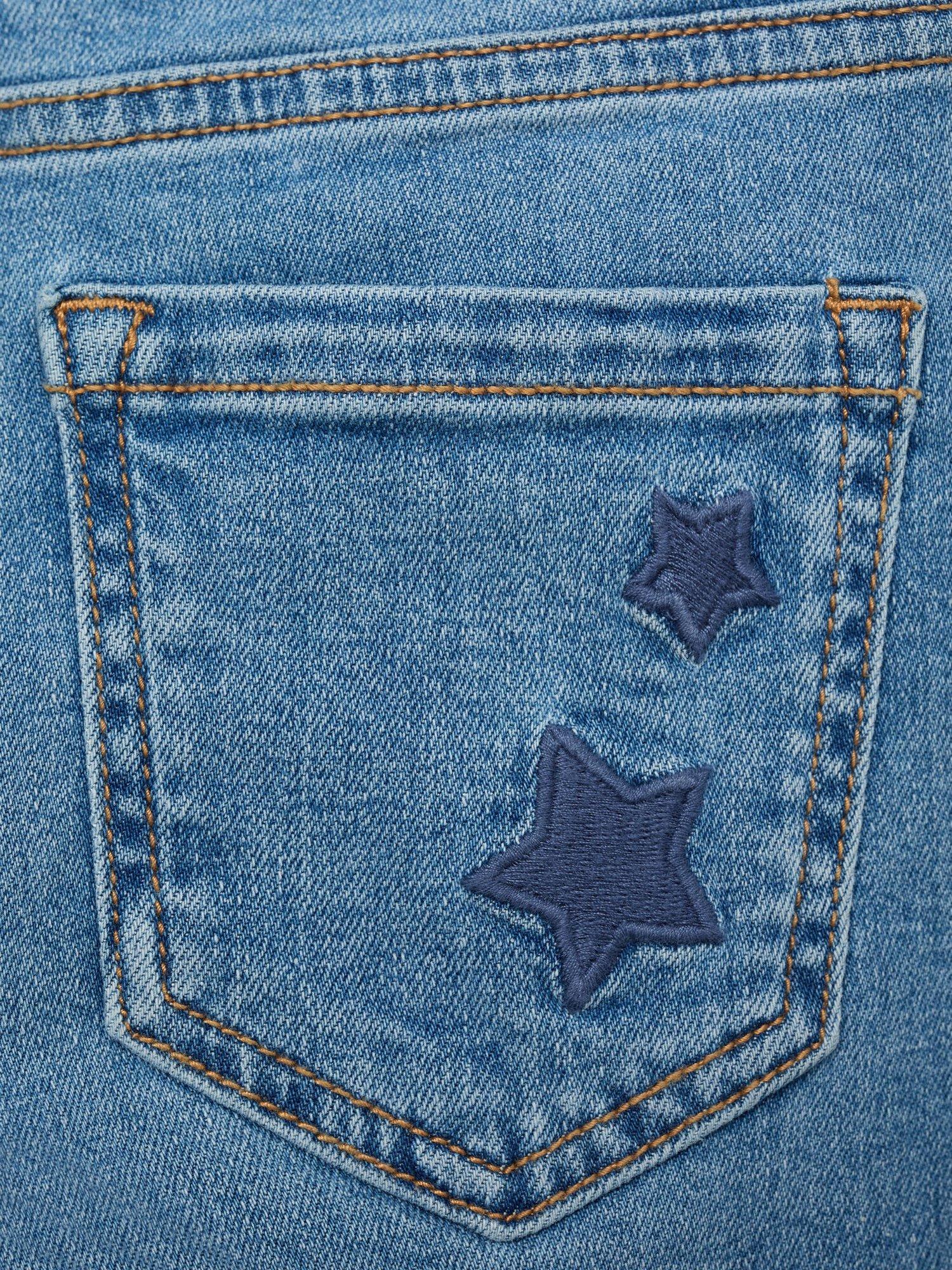 Product image 3 of 4, which shows Mango Kids' Five Pocket Skinny Jeans, Mid Blue, 6 years