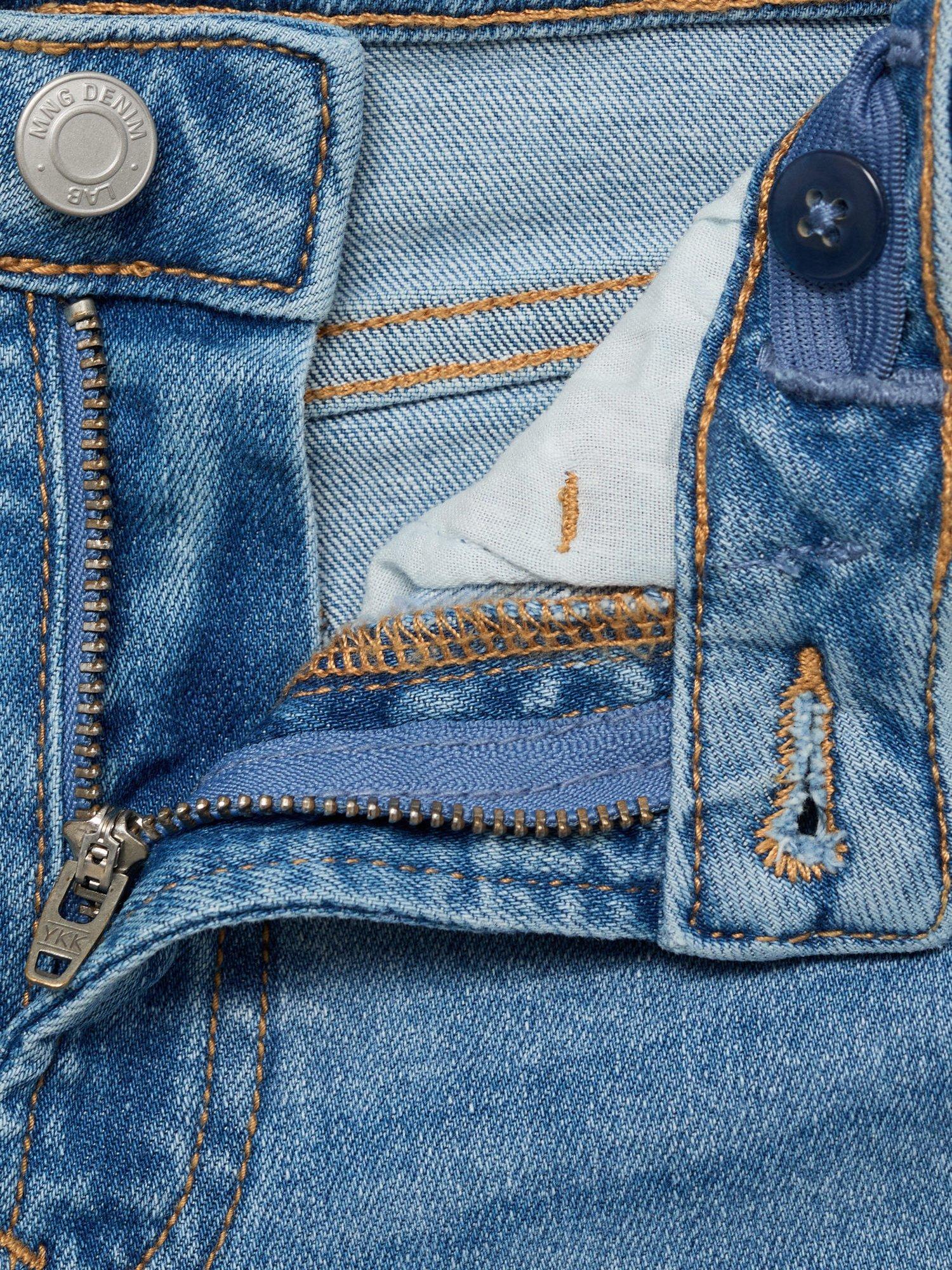 Product image 4 of 4, which shows Mango Kids' Five Pocket Skinny Jeans, Mid Blue, 6 years