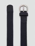 Mango Kids' Henry Textured Buckle Belt, Navy