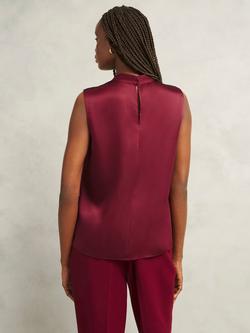 Hobbs Nina Satin Top, Beryl Red - view 2, Beryl Red