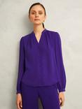 Hobbs Peony Pleat Detail Top, Future Purple