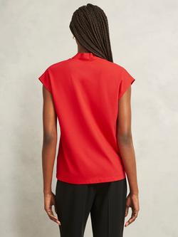 Hobbs Katie V-Neck Top, Petunia Red - view 2, Petunia Red