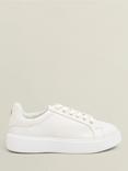 Hobbs Ada Leather Lace Up Trainers, White