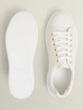 Hobbs Ada Leather Lace Up Trainers, White
