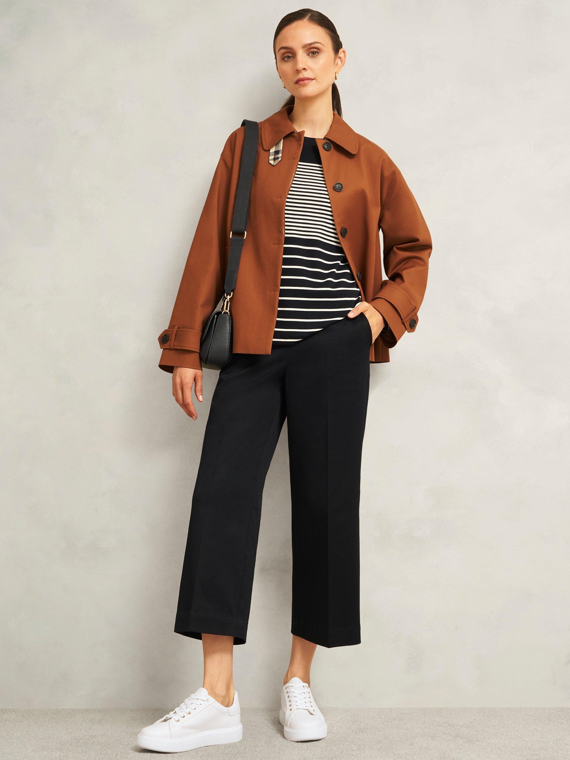 Product image 5 of 6, which shows Hobbs Ada Leather Lace Up Trainers, White, 3