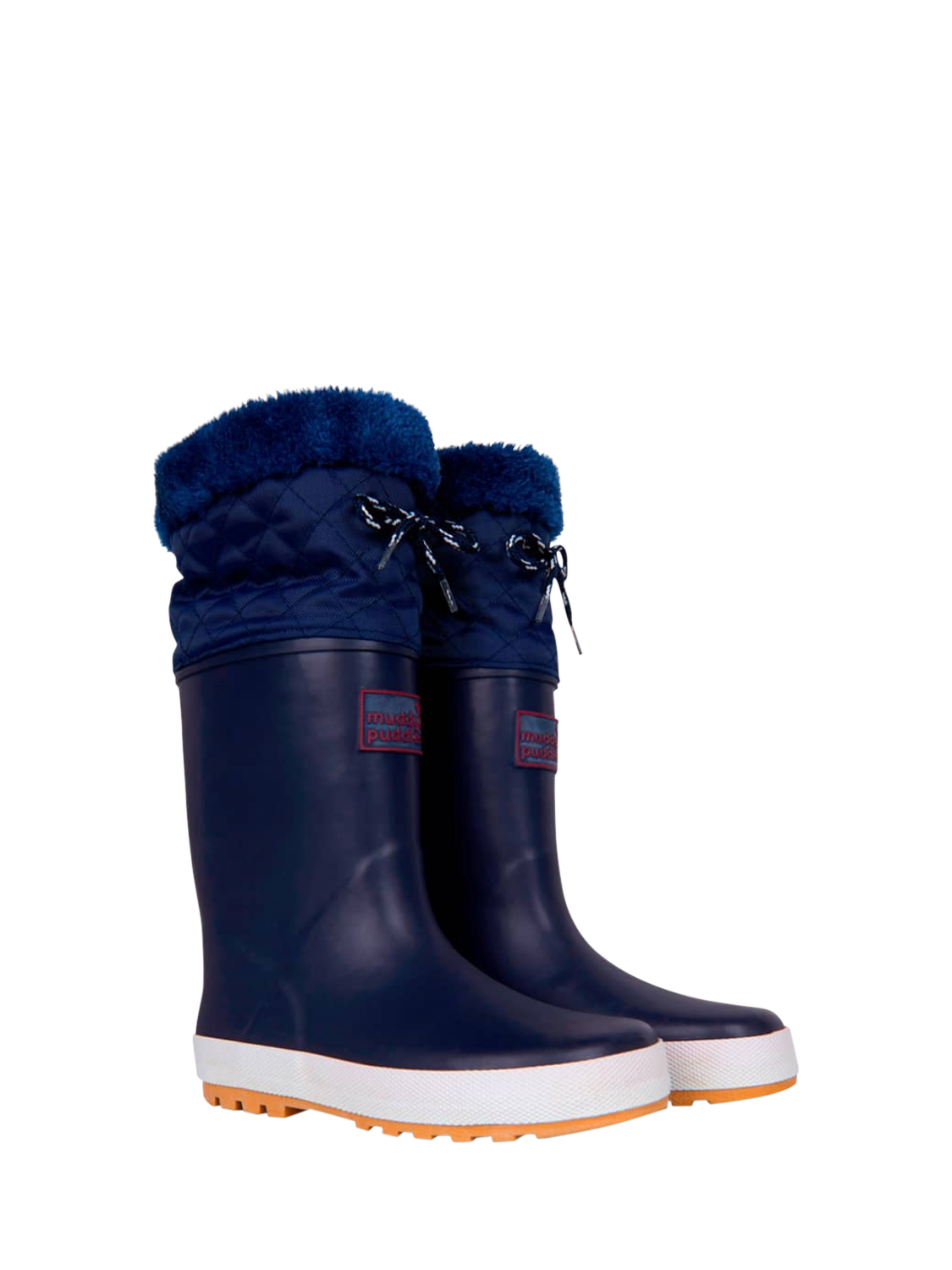 Product image 4 of 5, which shows Muddy Puddles Kids' PuddleFlex Wellington Boots, Navy, 5 Jnr