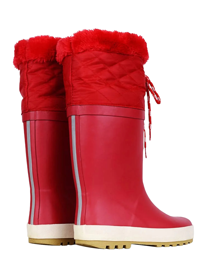 Product image 5 of 5, which shows Muddy Puddles Kids' PuddleFlex Wellington Boots, Red, 5 Jnr