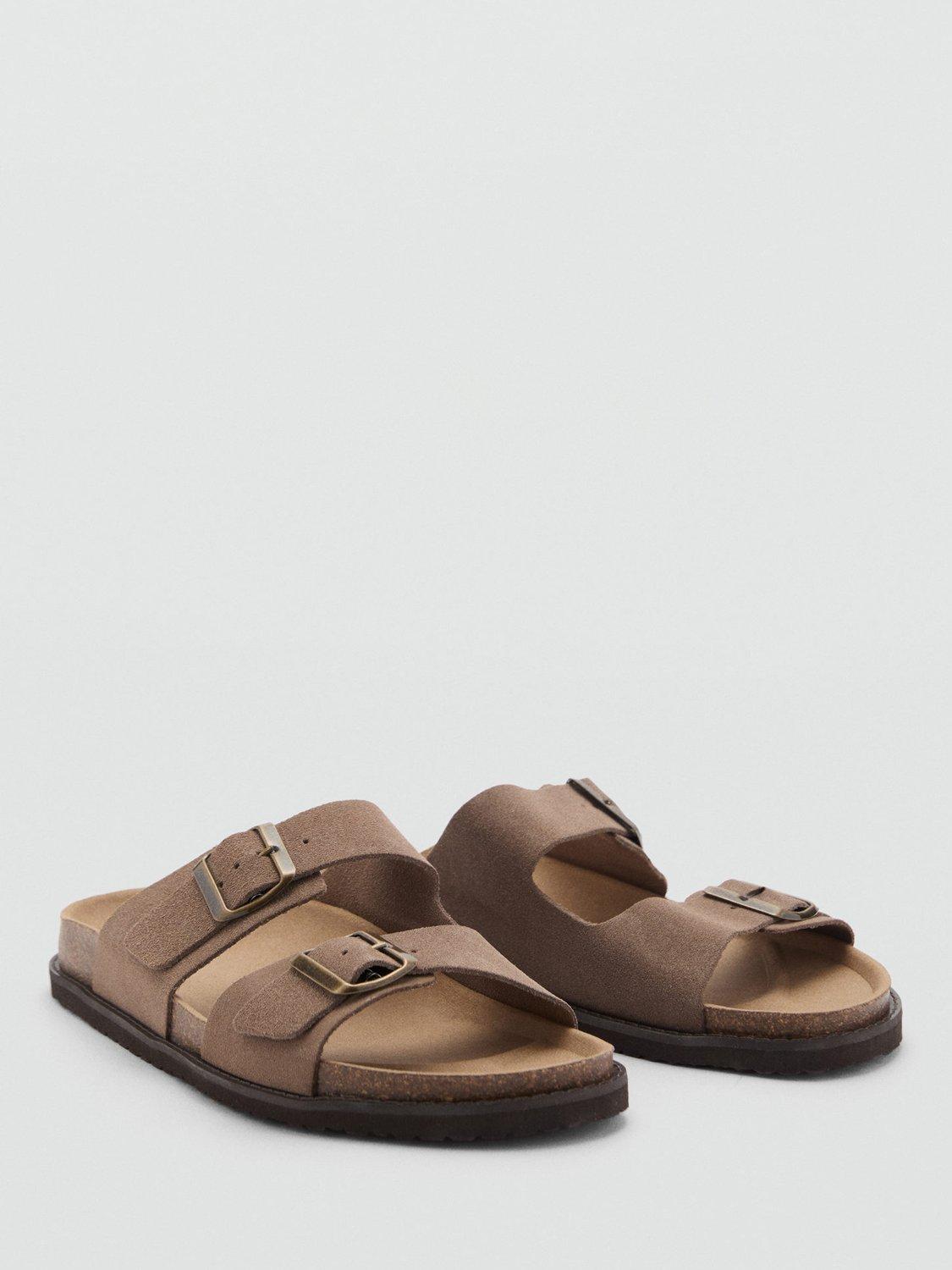 Product image 2 of 5, which shows Mango Bio Suede Sandals, Medium Brown, 10