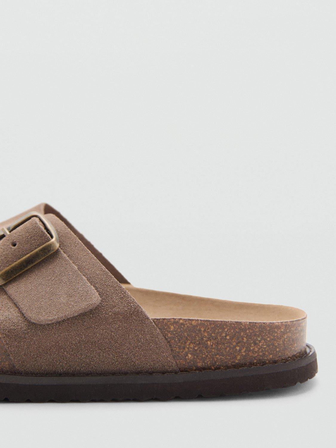 Product image 5 of 5, which shows Mango Bio Suede Sandals, Medium Brown, 10