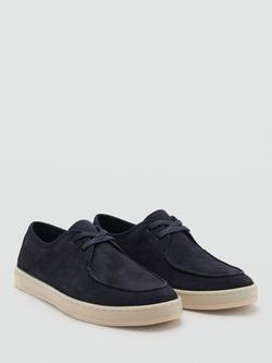 Mango Easynaut Suede Moccasins - view 2, Navy