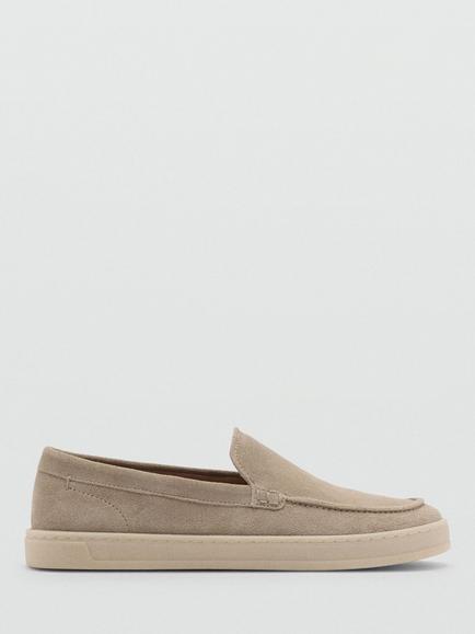 Mango Easy Suede Loafers - view 2, Pastel Brown