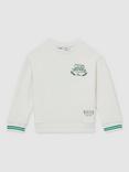 Reiss Kids' Smiley Andy Sweatshirt, White