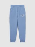 Reiss Kids' Smiley Fred Cotton Blend Jogging Bottoms, Blue