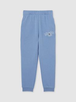 Reiss Kids' Smiley Fred Cotton Blend Jogging Bottoms, Blue, Blue