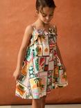 Reiss x Smiley Kids' Lucia Patchwork Cotton Pinafore Dress, Multi