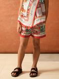 Reiss X Smiley Kids' Printed Drawstring Shorts, Multi