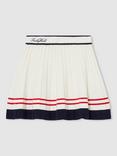 Reiss Kids' Smiley Taya Pleated Skirt, Off White