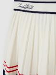 Reiss Kids' Smiley Taya Pleated Skirt, Off White