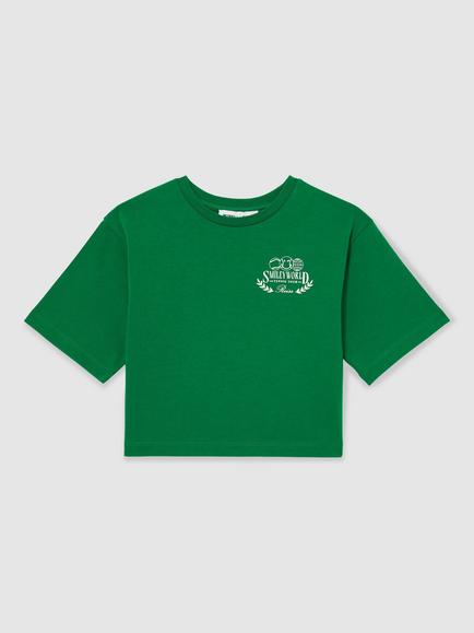 Reiss Kids' Smiley Aster Boxy T-Shirt, Green, Green