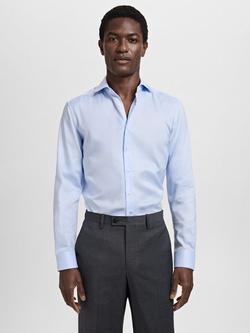 Mango Emporda Cotton Shirt, Lt-pastel Blue