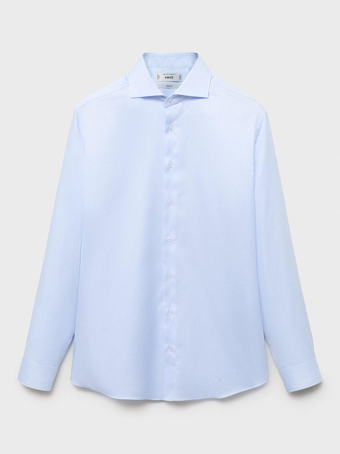 Product image 3 of 8, which shows Mango Emporda Cotton Shirt, Lt-pastel Blue, L