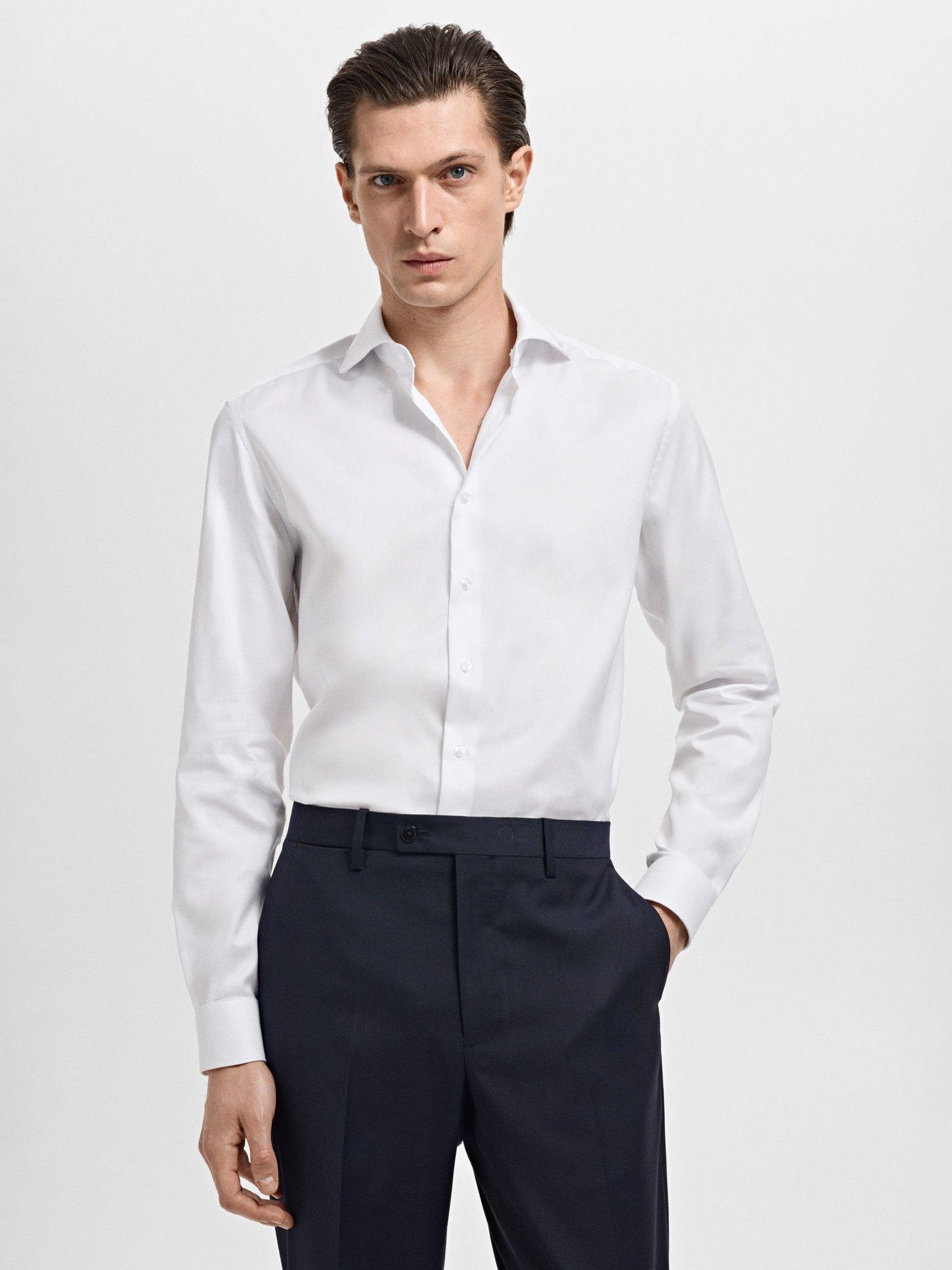 Product image 1 of 8, which shows Mango Marta Cotton Shirt, White, L