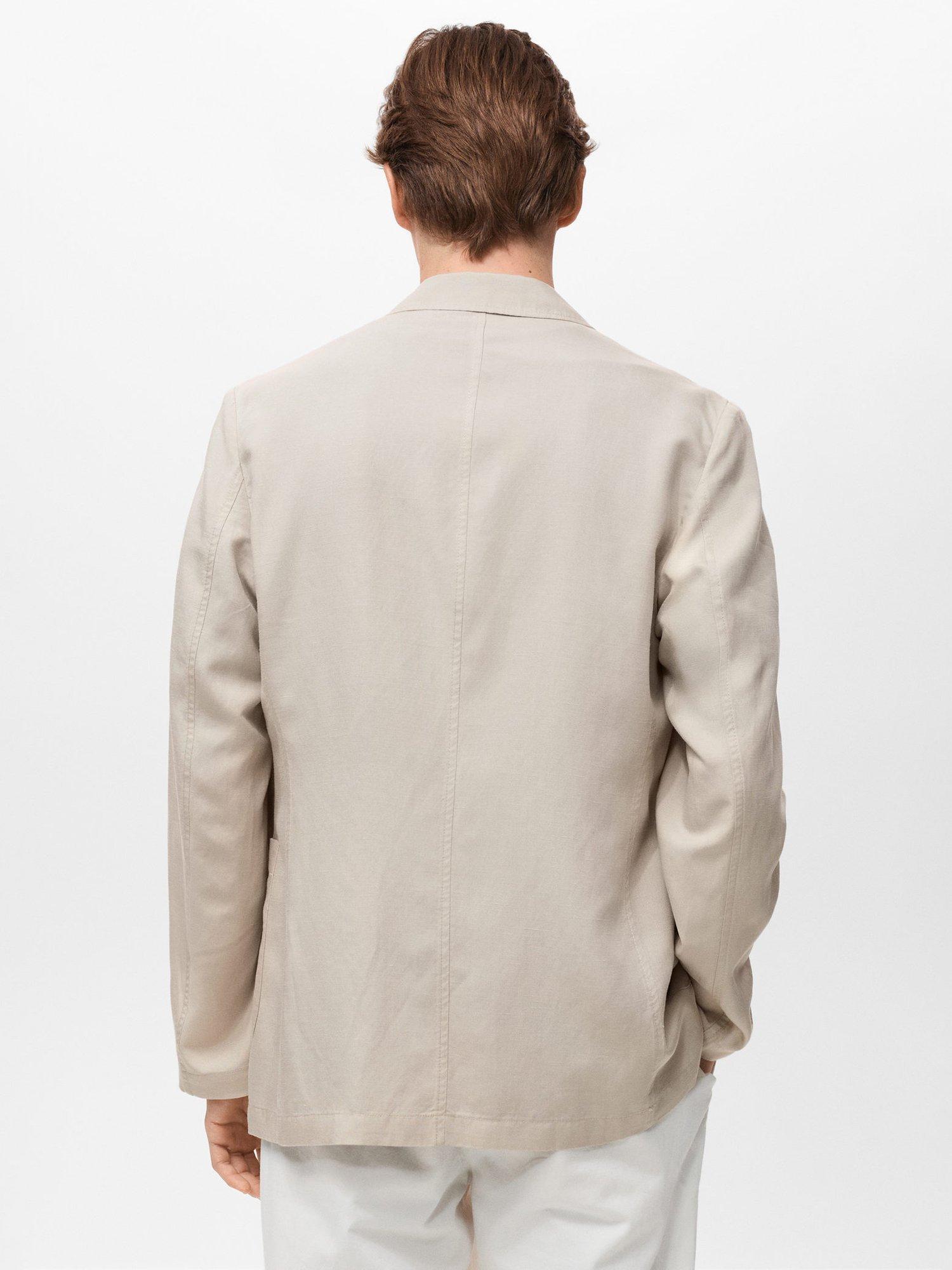 Product image 4 of 8, which shows Mango Delave Single Breasted Blazer, Light Beige, 38