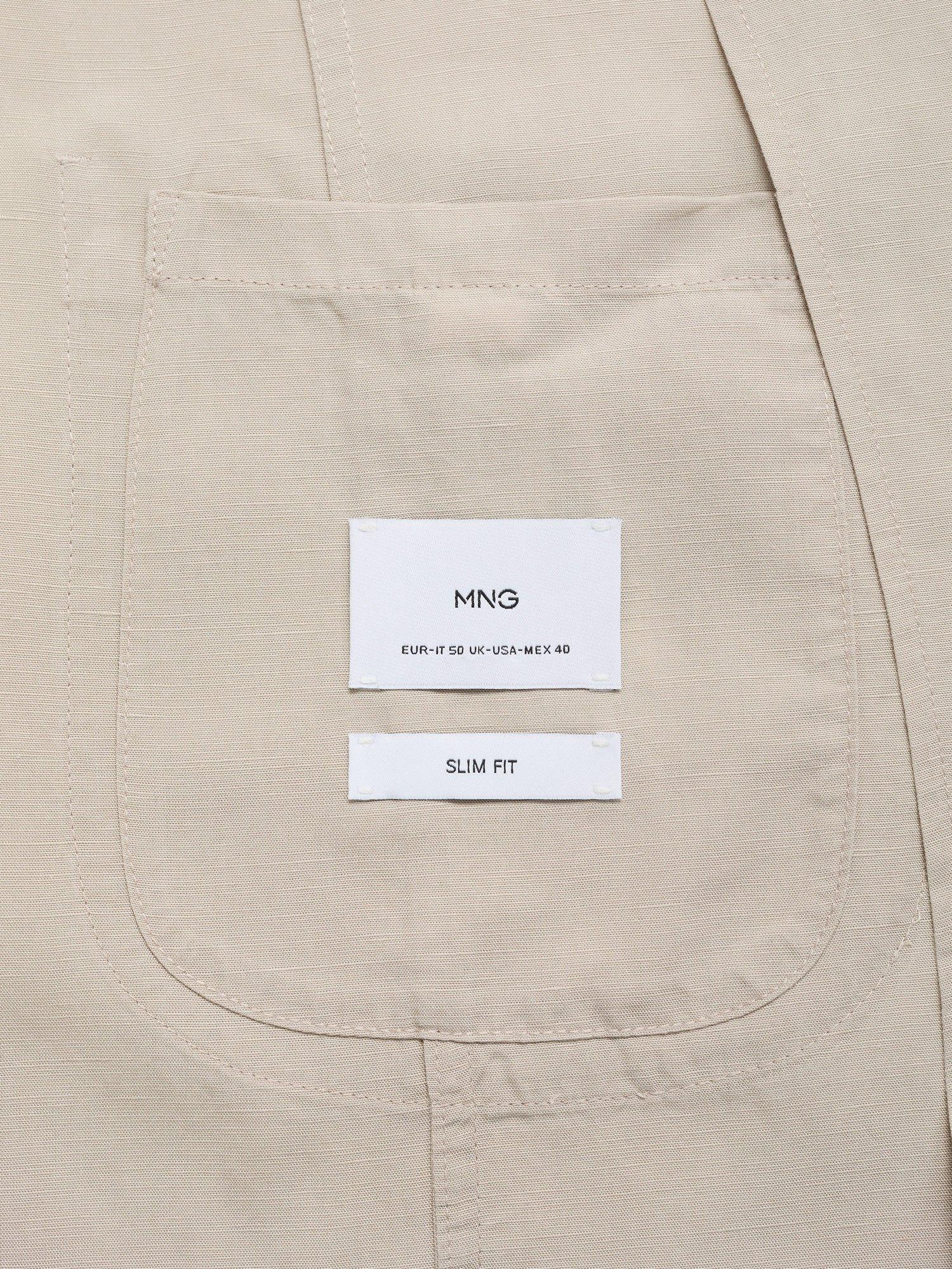Product image 5 of 8, which shows Mango Delave Single Breasted Blazer, Light Beige, 38