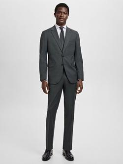 Mango Milan Single Breasted Blazer - view 2, Grey