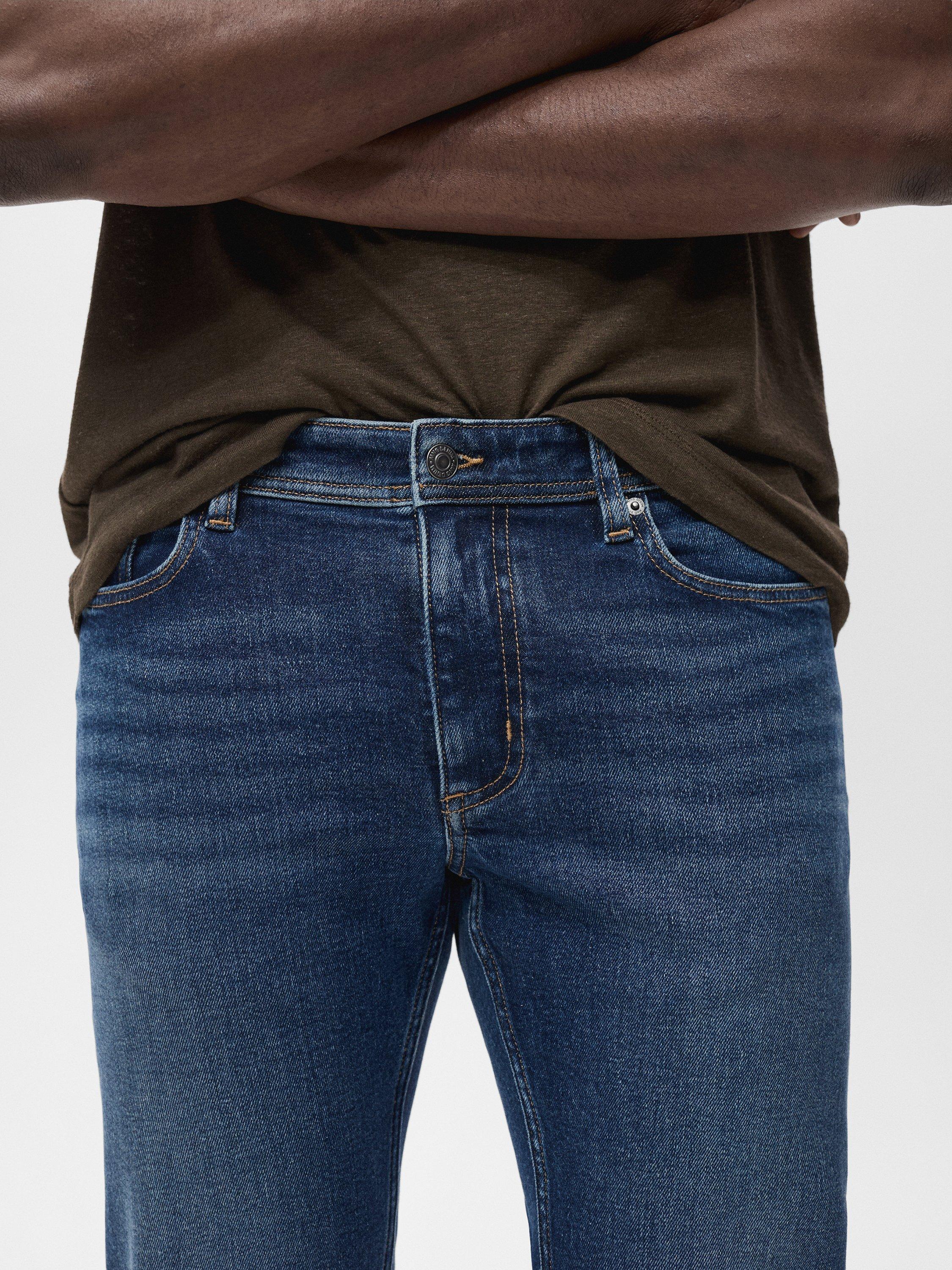 Product image 5 of 8, which shows Mango Jan Slim Fit Mid Rise Jeans, Blue, 29