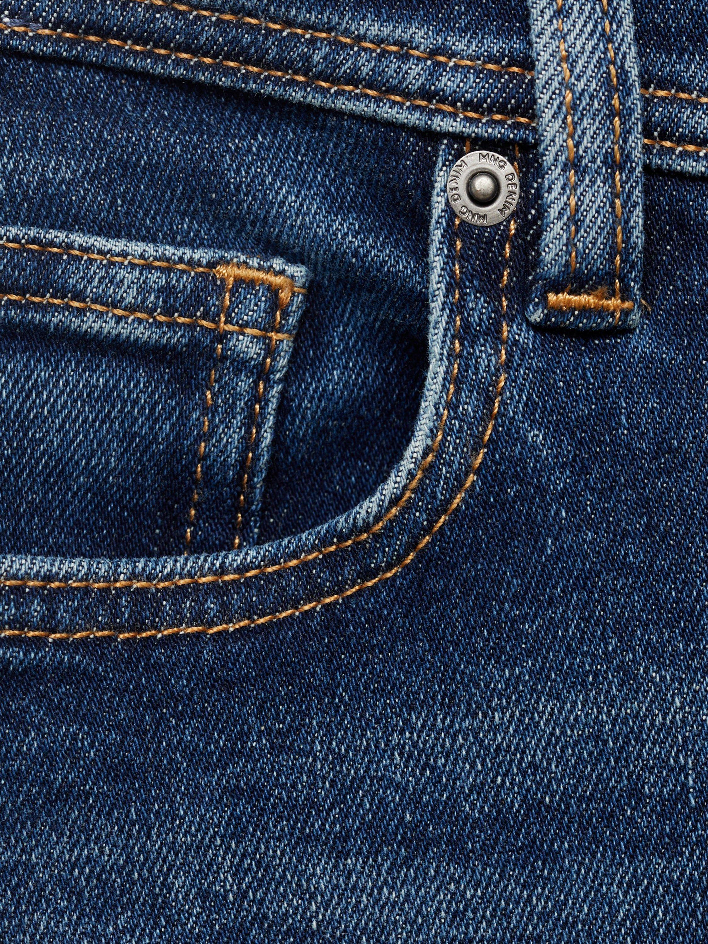 Product image 8 of 8, which shows Mango Jan Slim Fit Mid Rise Jeans, Blue, 29