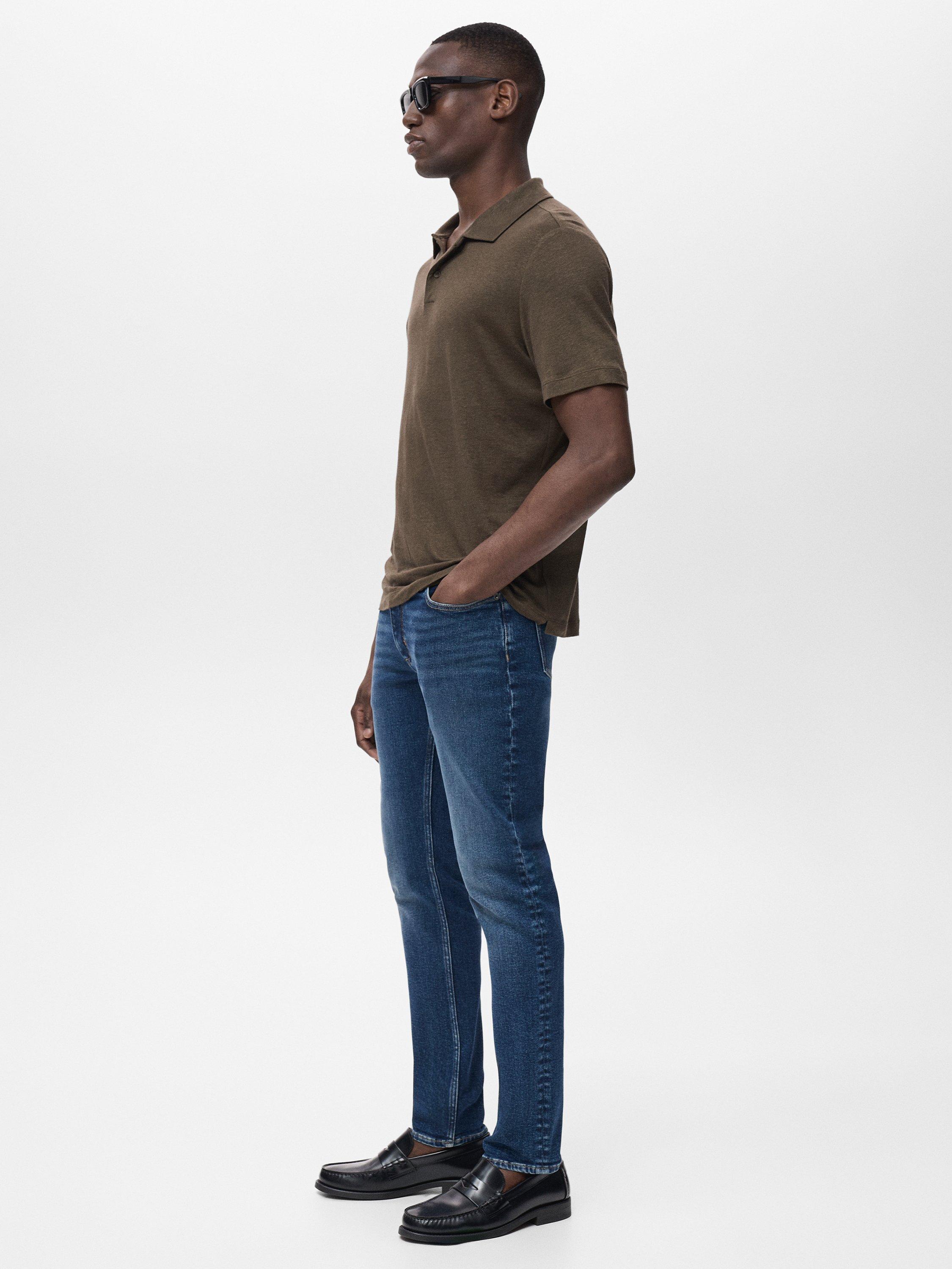 Product image 4 of 8, which shows Mango Jan Slim Fit Mid Rise Jeans, Blue, 29
