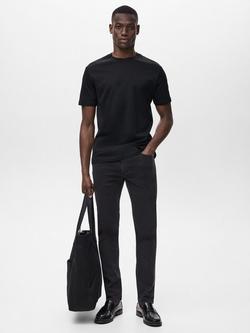 Mango Jan Slim Fit Mid Rise Jeans - view 2, Black