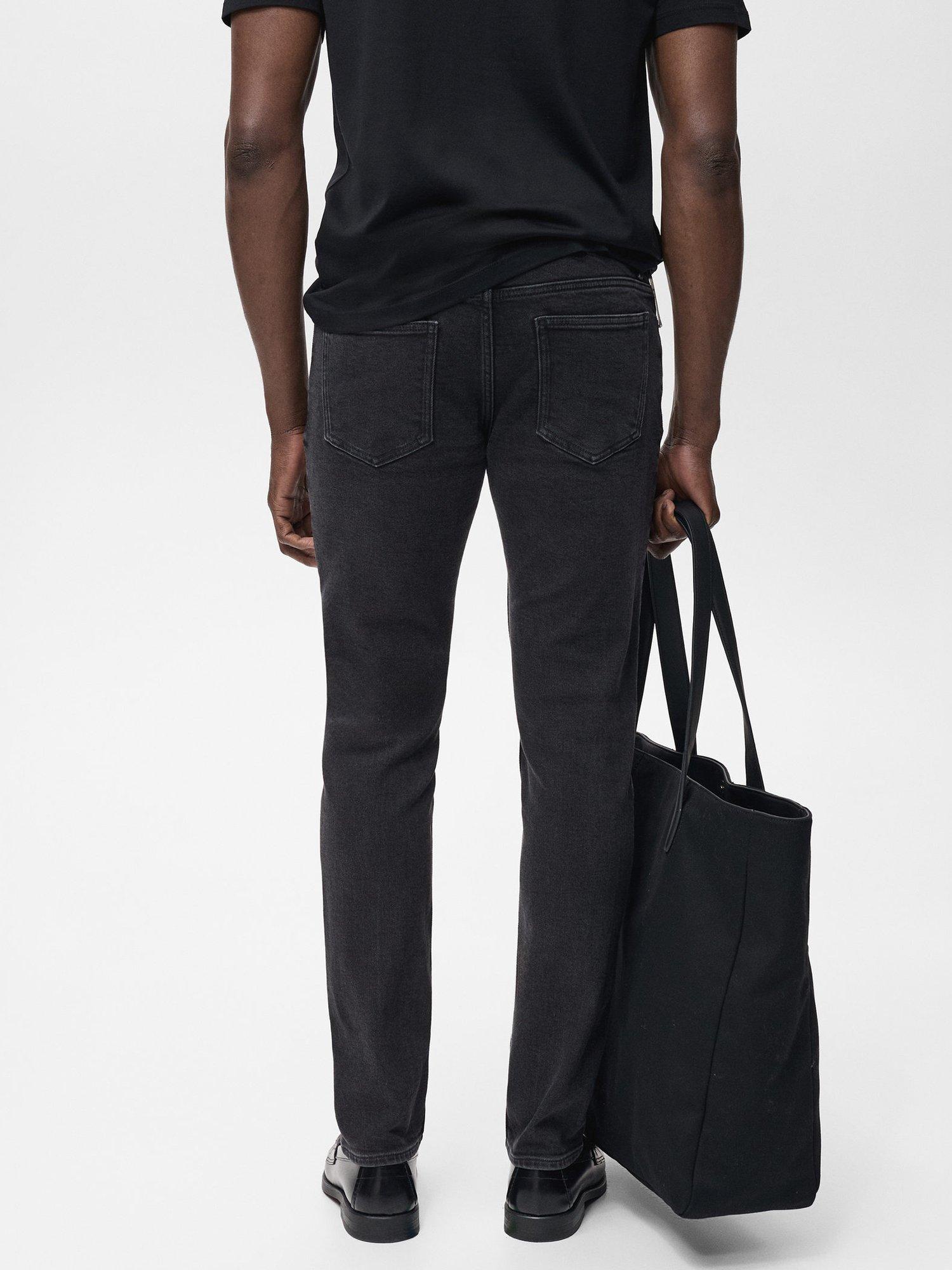 Product image 4 of 8, which shows Mango Jan Slim Fit Mid Rise Jeans, Black, 29