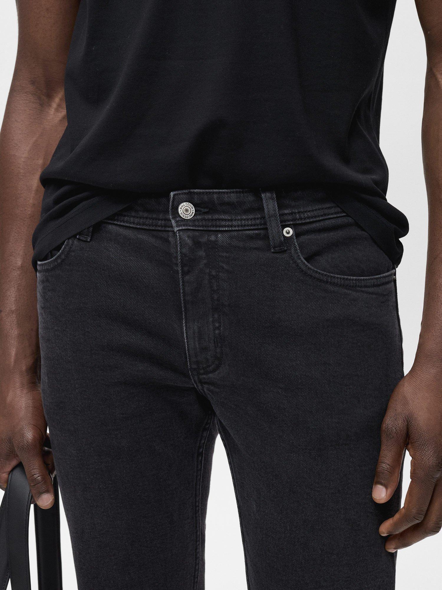 Product image 6 of 8, which shows Mango Jan Slim Fit Mid Rise Jeans, Black, 29