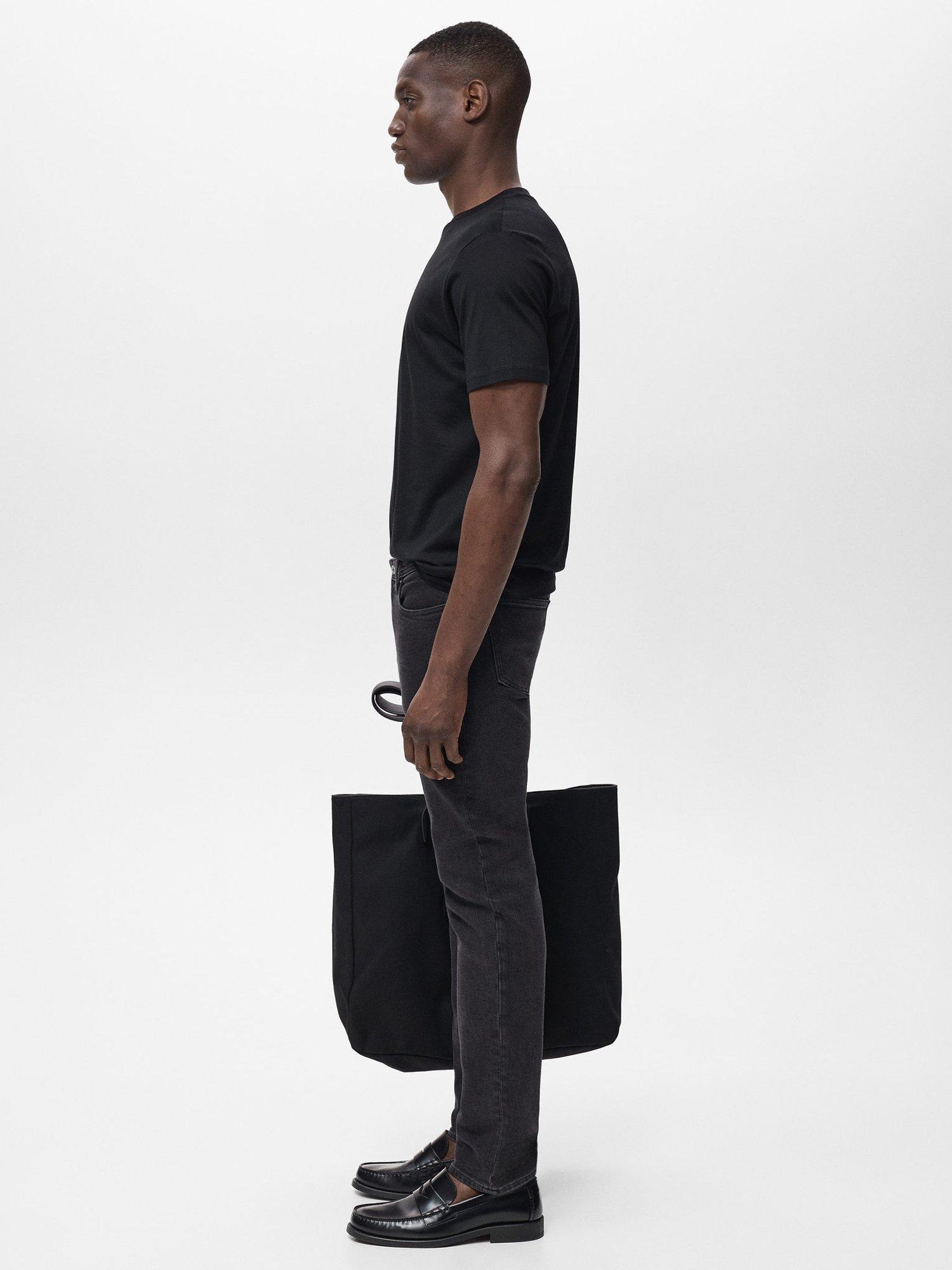 Product image 7 of 8, which shows Mango Jan Slim Fit Mid Rise Jeans, Black, 29