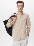 Mango Avispa Linen Cotton Blend Shirt