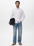 Mango Chennai Linen Cotton Blend Shirt, White