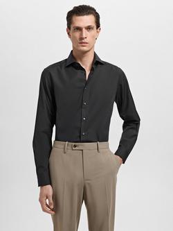 Mango Emeritol Cotton Shirt, Black