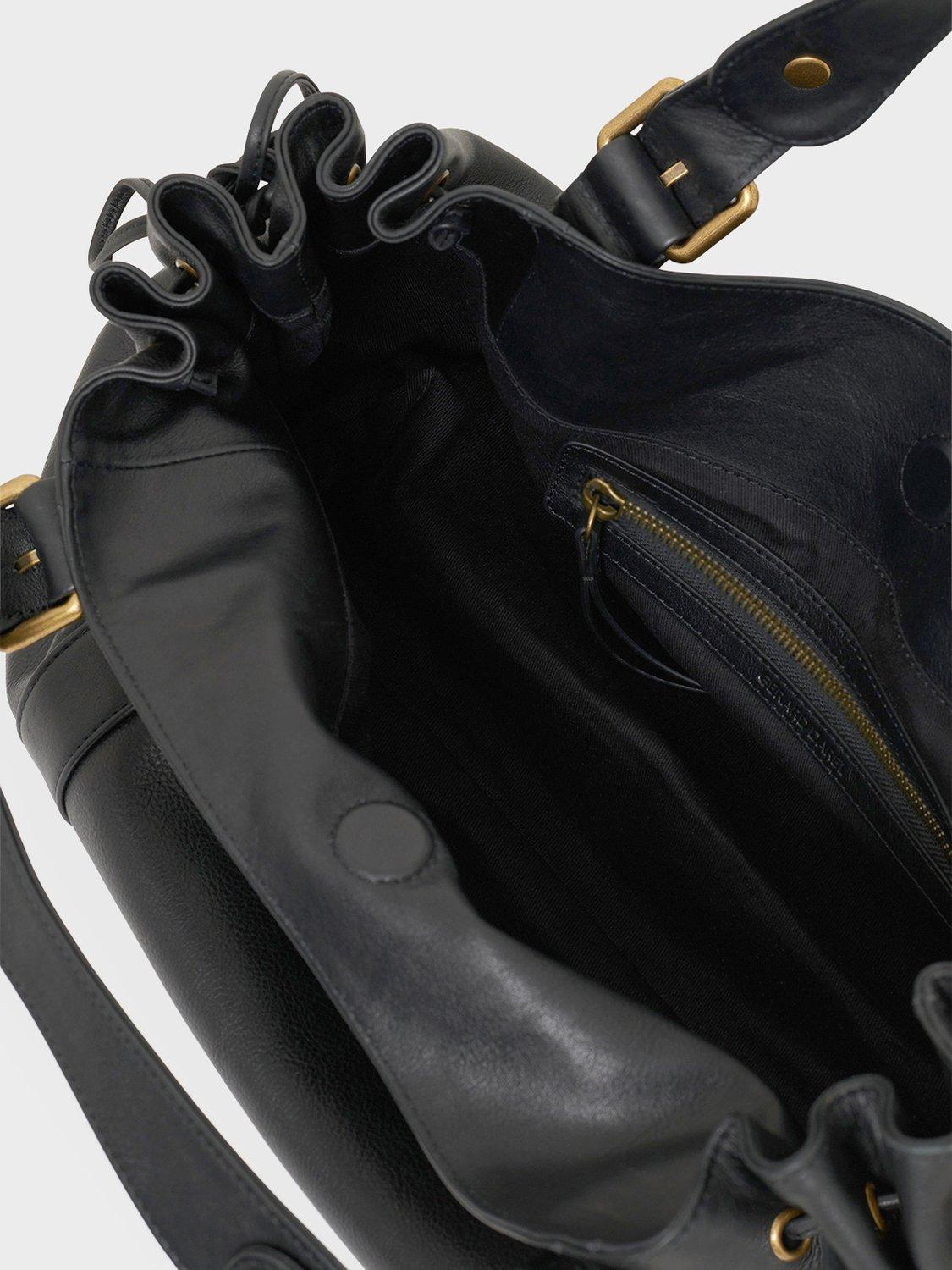 Product image 3 of 3, which shows Gerard Darel 24H Leather Shoulder Bag, Black