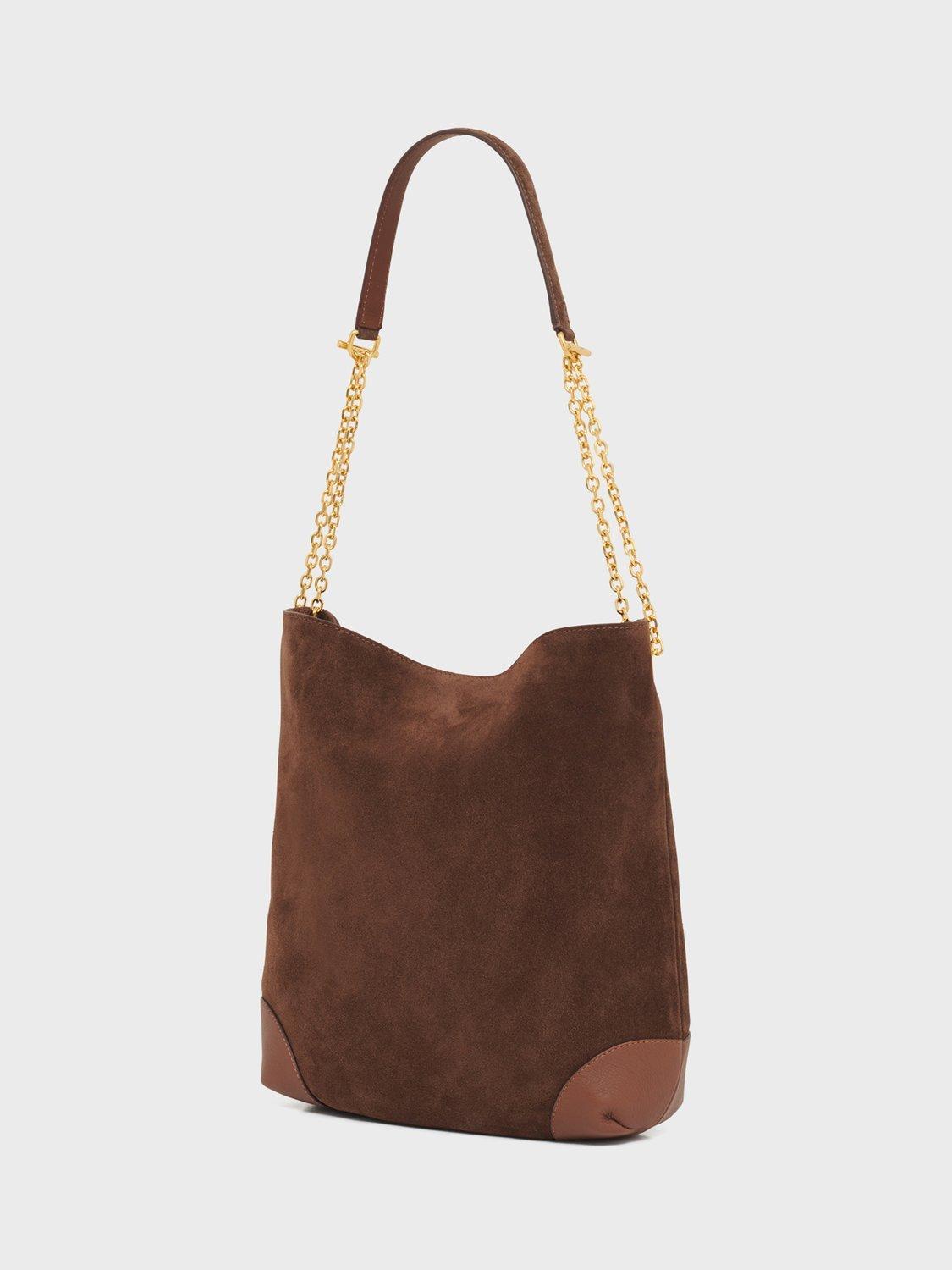 Product image 2 of 3, which shows Gerard Darel Le Charlotte Leather Cross Body Bag, Cacao, One Size
