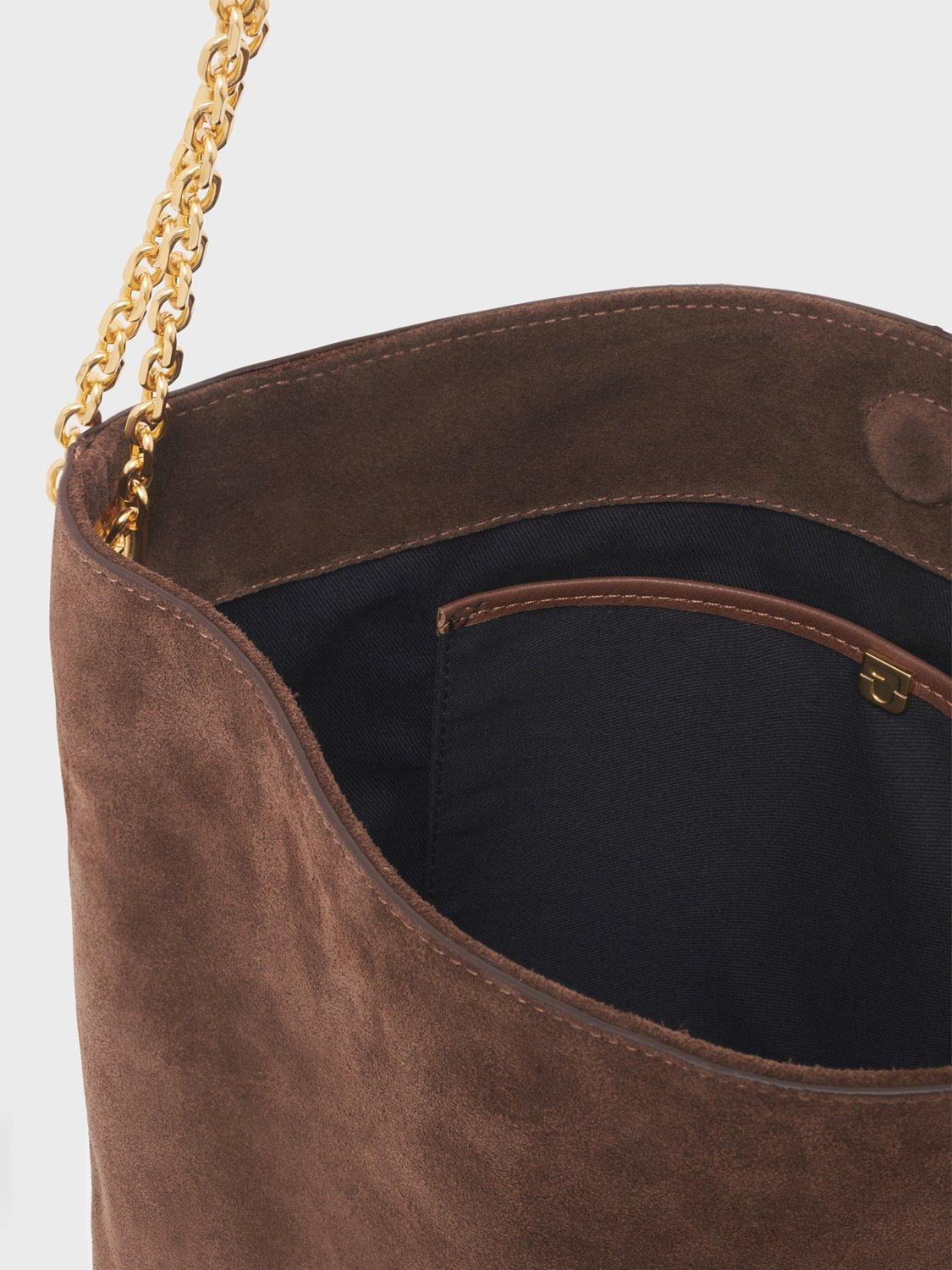 Product image 3 of 3, which shows Gerard Darel Le Charlotte Leather Cross Body Bag, Cacao, One Size
