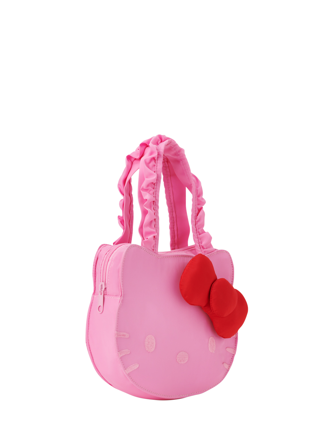 Product image 2 of 3, which shows Small Stuff Kids' Hello Kitty Ruffle Strap Handbag, Bright Pink, One Size