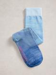 White Stuff Space Dye Knee High Socks, Blue/Multi