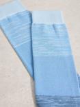 White Stuff Space Dye Knee High Socks, Blue/Multi