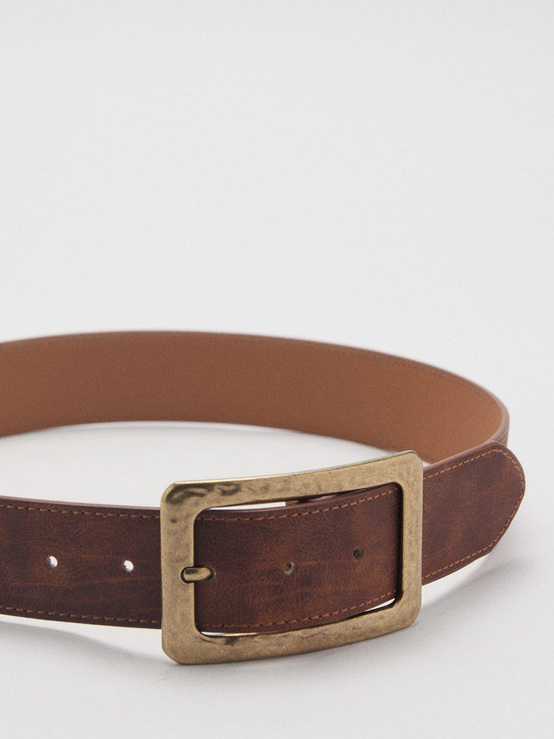 Product image 2 of 4, which shows Mango Julieta Belt, Brown, L