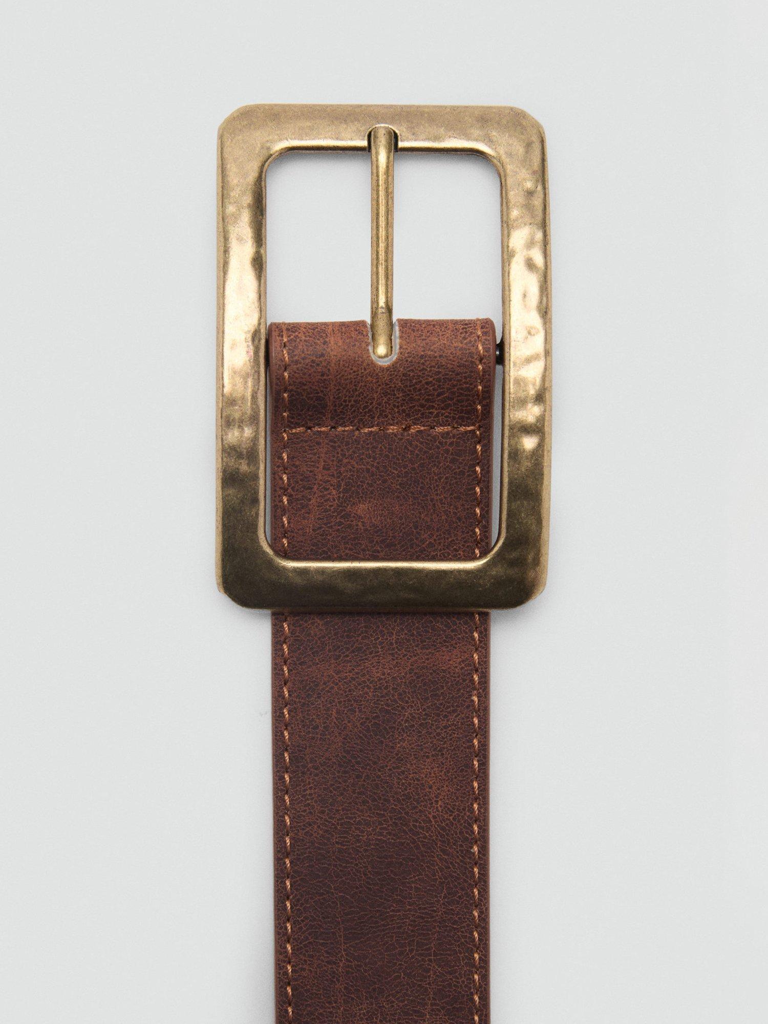 Product image 3 of 4, which shows Mango Julieta Belt, Brown, L
