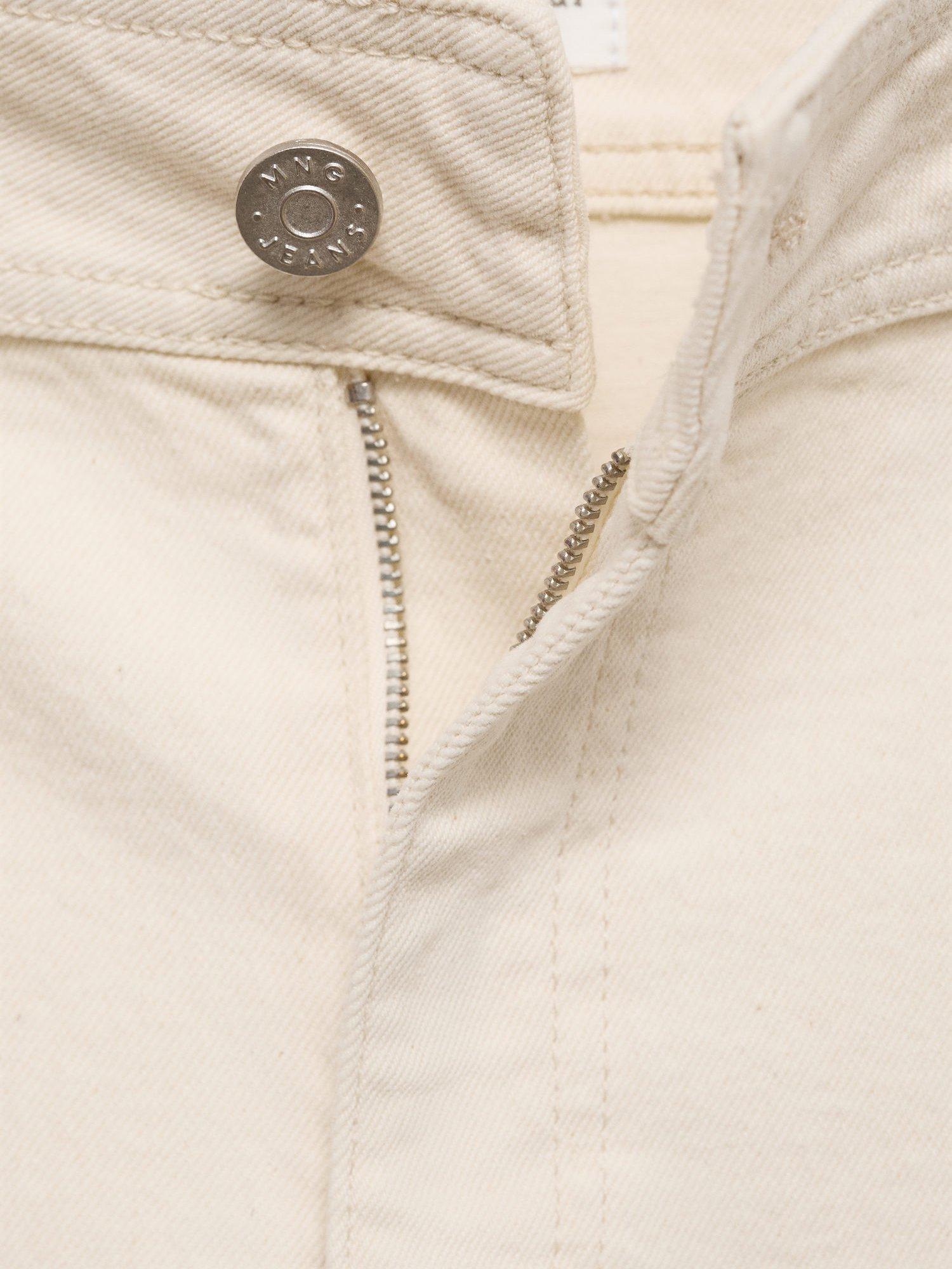 Product image 7 of 7, which shows Mango Catherin High Rise Culotte Jeans, Natural White, 10
